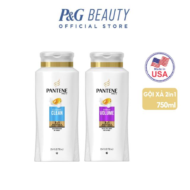 Dầu Gội & Xả 2in1 Pantene Mỹ nhiều mùi hương 750ml