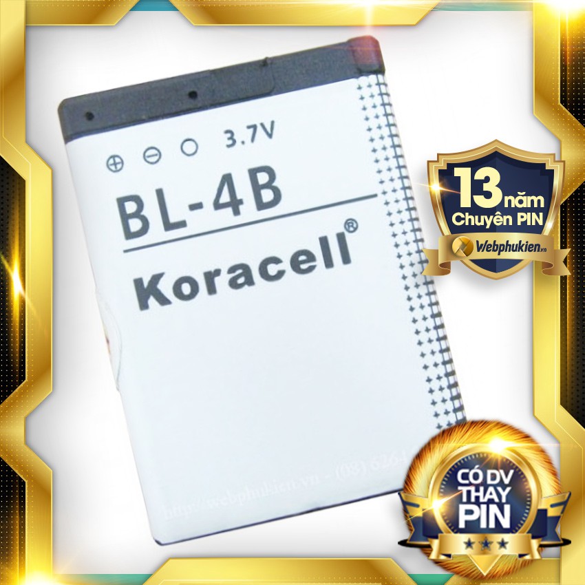 Pin cho Nokia BL-4B hiệu Koracell - 700mAh