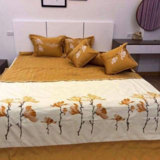 Bộ ga gối cưới satin
