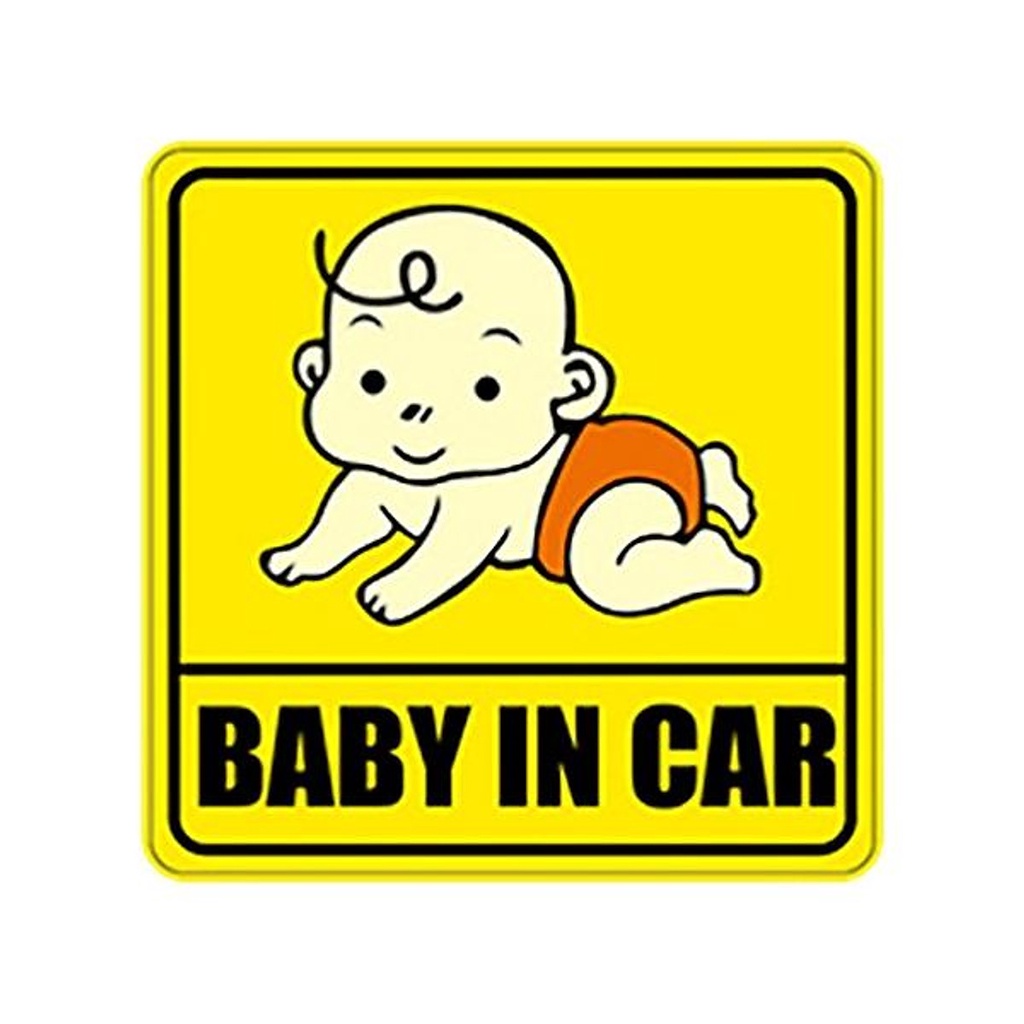 Tem Dán Ô Tô Baby In Car - Dán Đuôi Xe Ô Tô - Decal Dán Trang Trí Xe Ô Tô Nhiều Hình Ngộ Nghĩnh