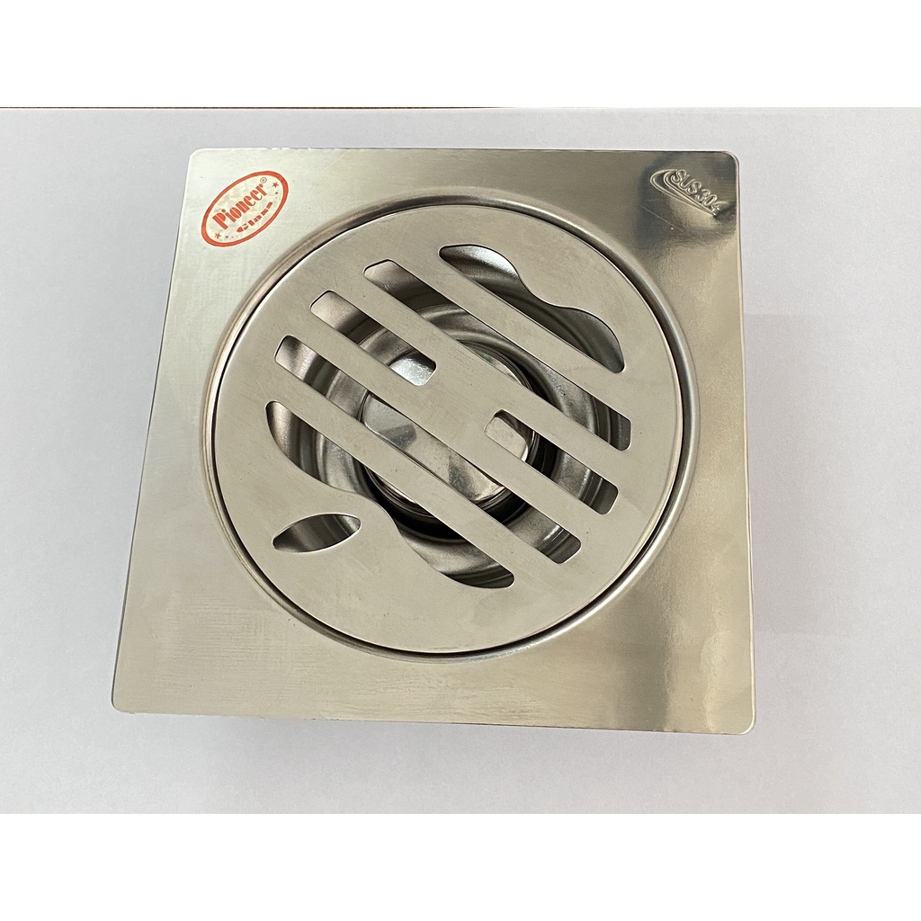 Phễu Thoát Sàn Hoa Văn Táo Hàng Đúc Inox 304 Pioneer - Hố Ga Chống Hôi Inox 304 - Mã SP: PE354