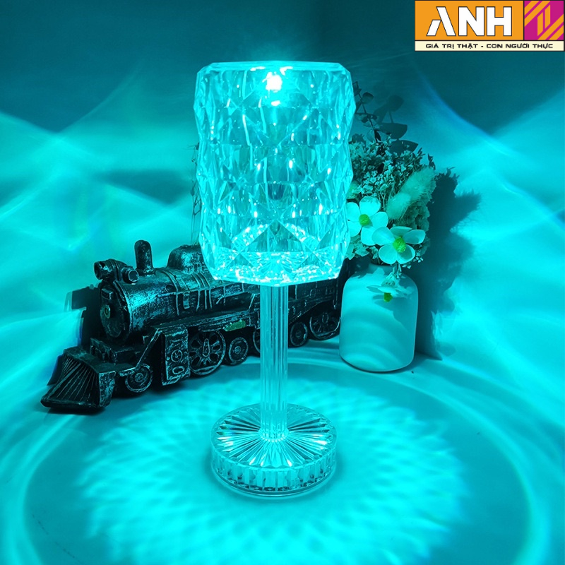 Đèn ngủ, đèn trang trí pha lê cảm ứng 16 màu, cảm biến lãng mạn chiếu hình, B23