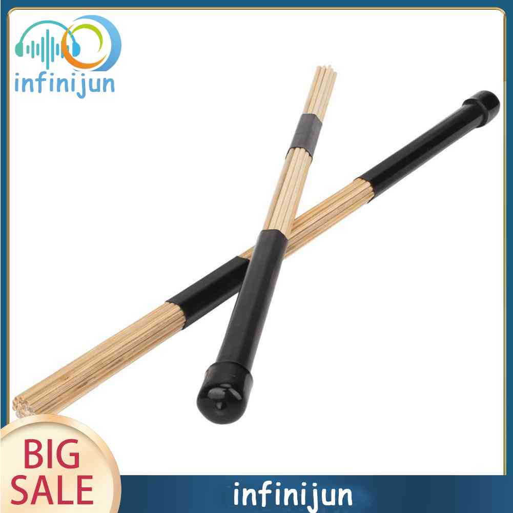 1 Cặp Dùi Đánh Trống Jazz 15.7 &quot;40cm Đen