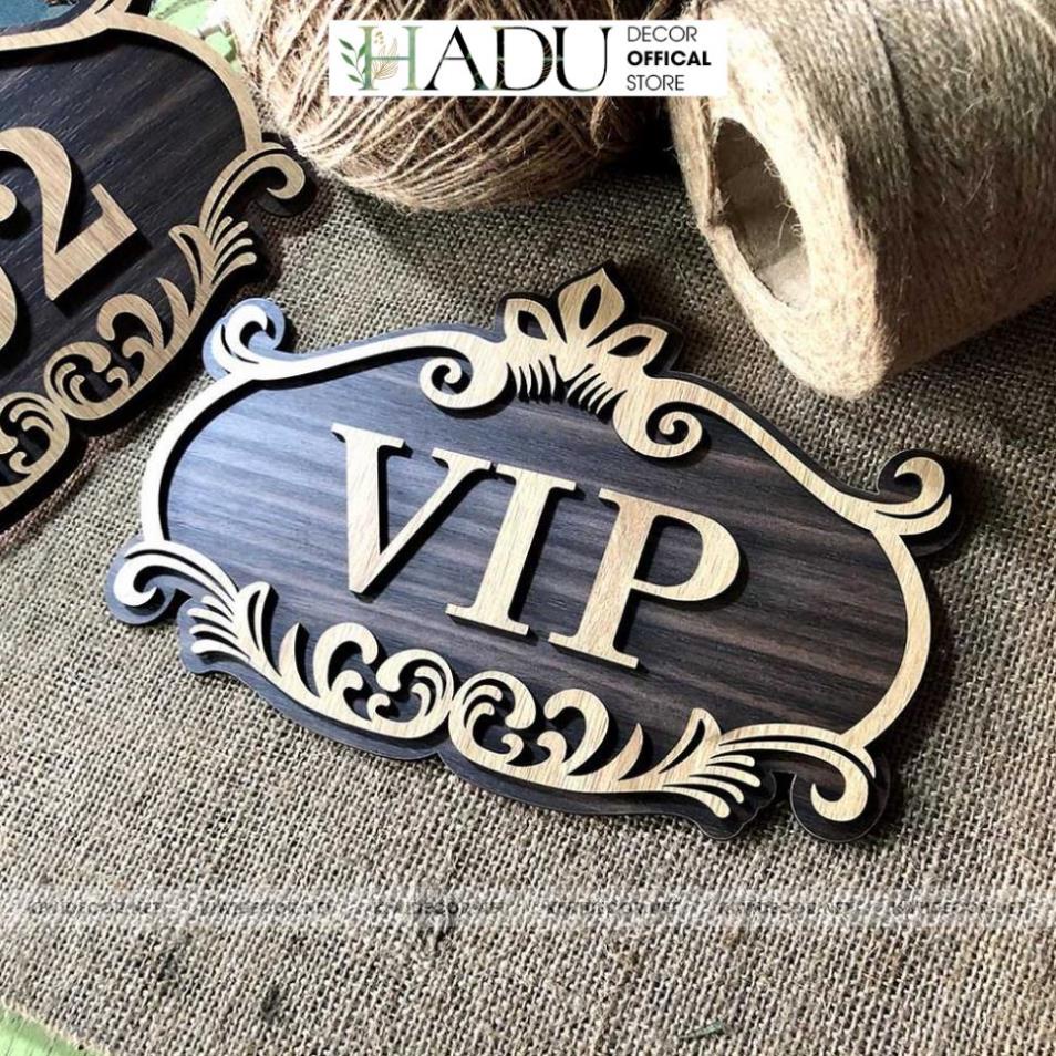 Bảng Số Phòng, Bảng Số Nhà bằng Gỗ Decor Vintage, Phòng Khách sạn, Homestay - HaduDecor