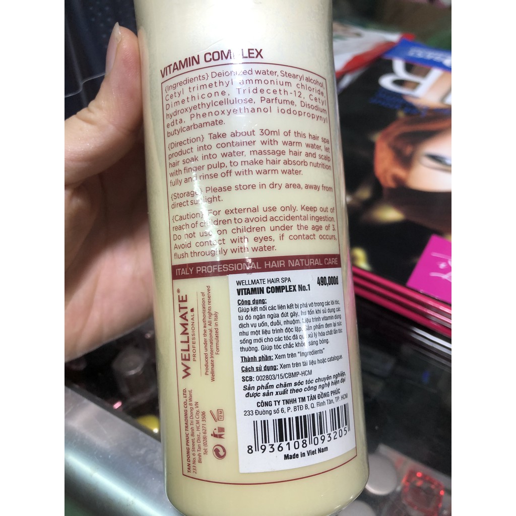 MẪU MỚI 2021 Phục hồi Wellmate Chai số 1 500ML