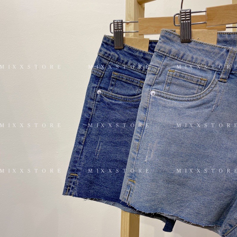 Quần Short Jean Nữ lưng cao co giãn thoải mái phom tôn dáng trẻ trung năng động MIXX STORE