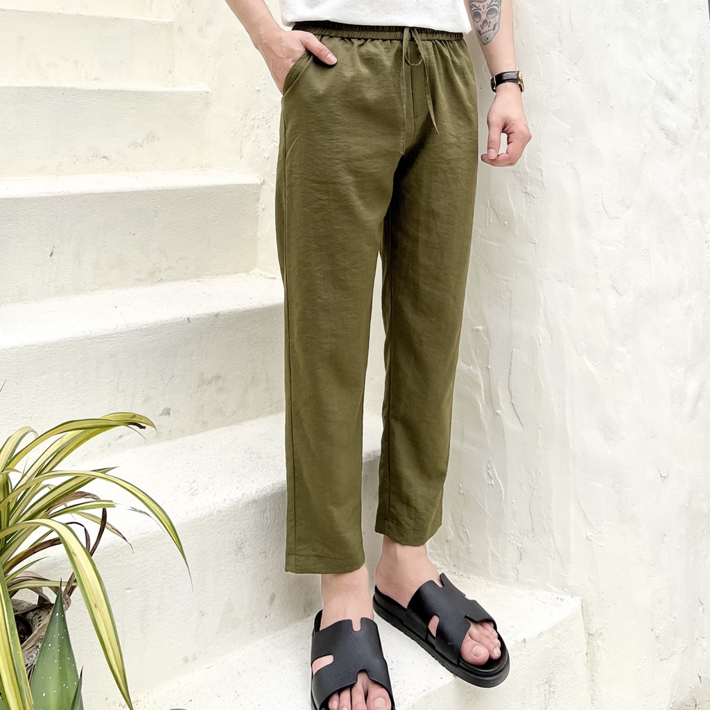 Quần tây âu nam ống suông rộng chất đũi lưng chun cao cấp SHOPDONAM1993 Q03