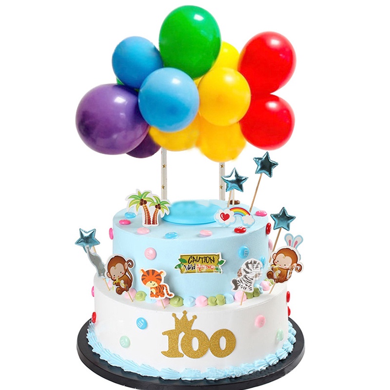 Set 10 Bong Bóng Mini 5 Inch Trang Trí Bánh Kem Sinh Nhật / Tiệc Mừng Năm Mới 2022