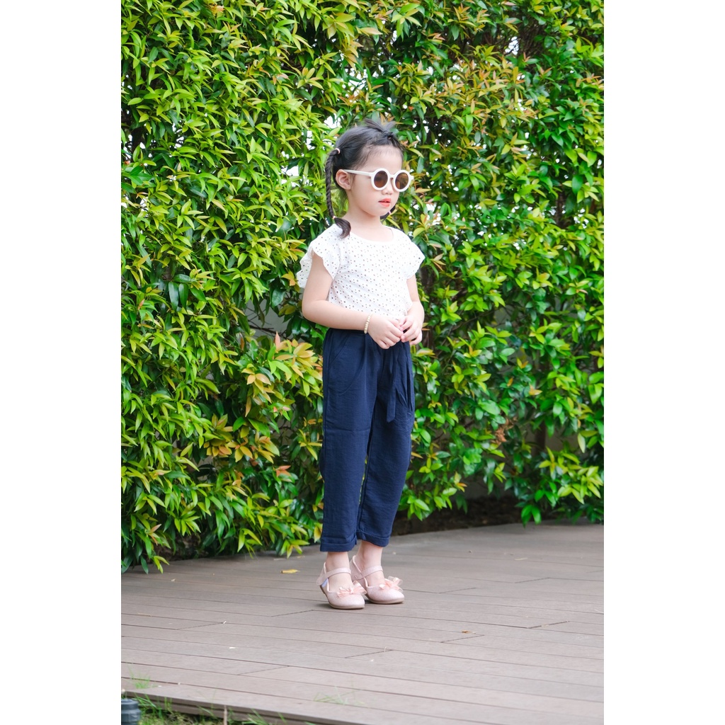 Quần dài kaki đũi nơ litibaby cho bé gái từ 25kg - 35kg