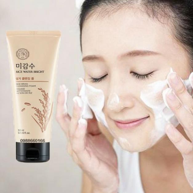 [Auth] Sửa Rửa Mặt Gạo - Rice Water Bright Cleansing Foam The Face Shop ( Kèm Bill )