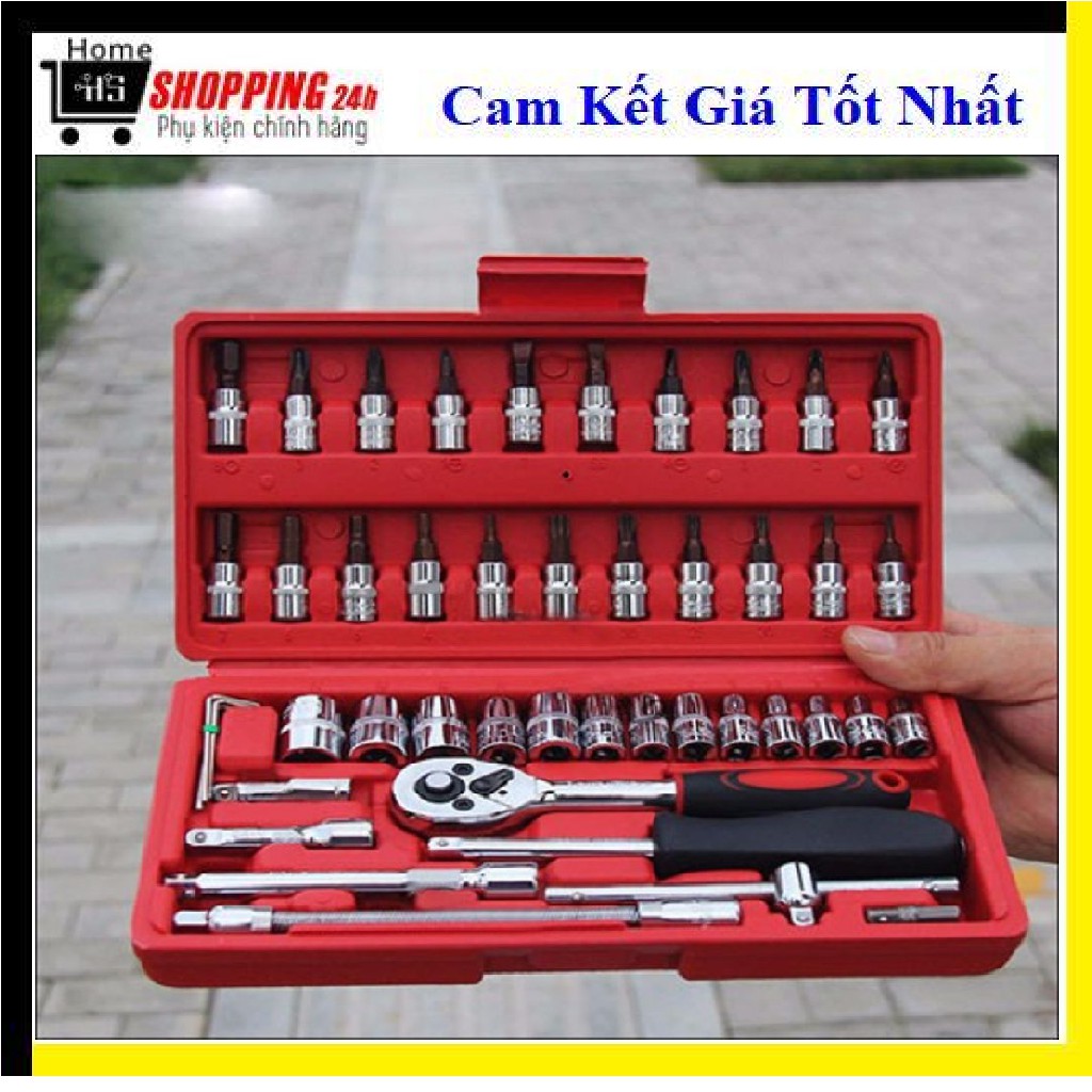 Bộ tua vít sửa chữa 46 món chất liệu cao cấp, độ cứng cao, chống ăn mòn, gỉ sét, bền bỉ với thời gian homeshopping24h