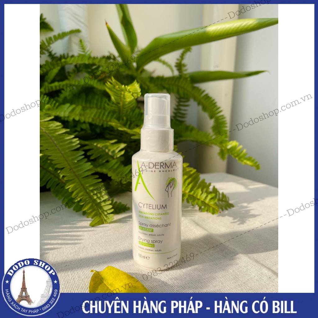 Xịt dưỡng da A-derma Cytelium làm dịu da, ngăn ngừa kích ứng, hăm tã, nếp gấp ở trẻ, và người lớn, phấn rôm nước aderma