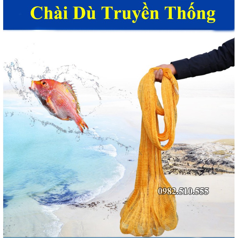 Chài Dù Thái-Chì Đúc Dài 3mét Bung 6m nặng 3,8kg