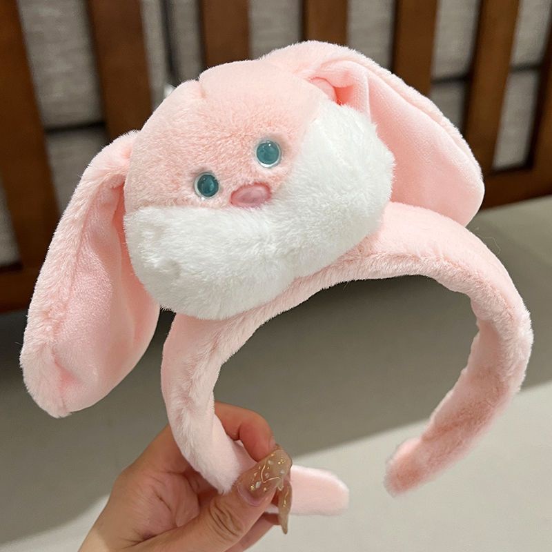 Băng Đô Cài Tóc Tai Thỏ Phối Lông Dễ Thương Phong Cách Hàn Quốc