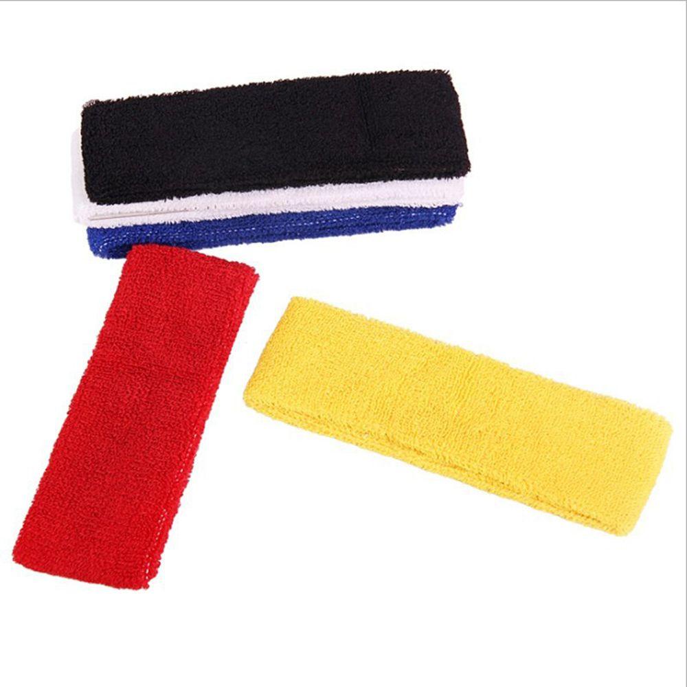 Băng Đô Thể Thao Unisex Bằng Cotton Co Giãn Màu Sắc Trơn Thoải Mái