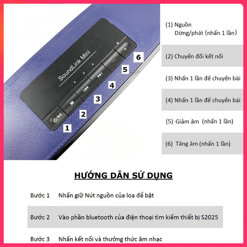 Loa bluetooth mini S2025 âm thanh cực chất, giá sốc, kết hợp thẻ nhớ, usb, jack 3.5mm - Mee Store 247
