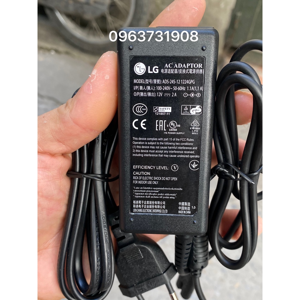 Cục nguồn màn hình 12V-2A cho màn hình LG