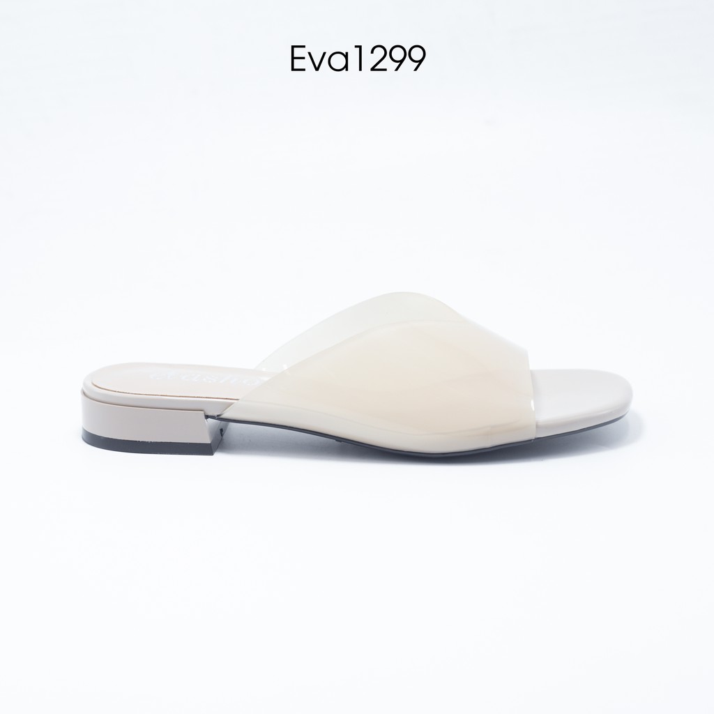 Dép Mũi Vuông Quai Nhựa Bóng 1cm Evashoes - Eva1299