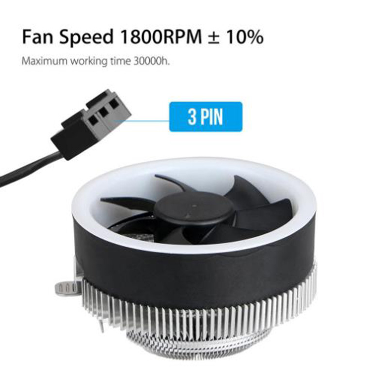 Quạt Tản Nhiệt Cpu Gắn Đèn Led Cho Cpu Intel 3pin | BigBuy360 - bigbuy360.vn