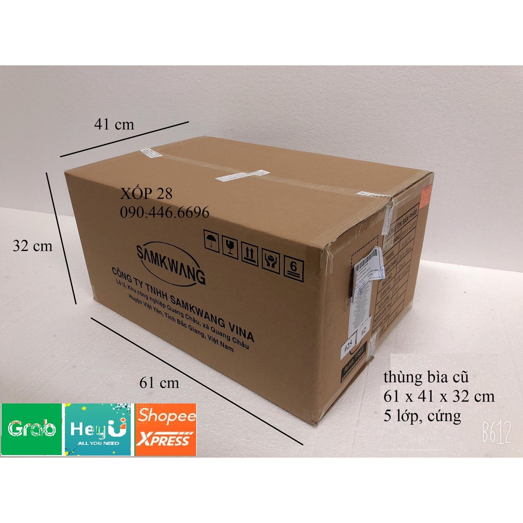 61x41x32 cũ cứng 5 lớp thùng giấy bìa carton dùng đóng gói hàng hóa chuyển nhà giá rẻ hộp carton bìa giấy to nhỏ vừa