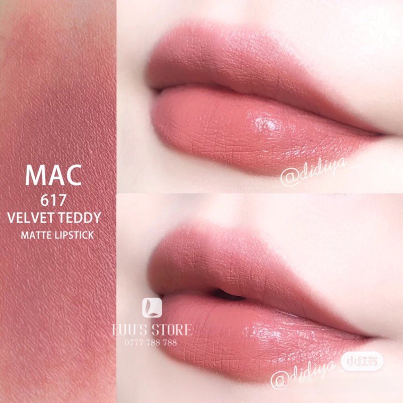MAC - Son lì Mac Matte Lipstick 3g màu Velvet Teddy 617