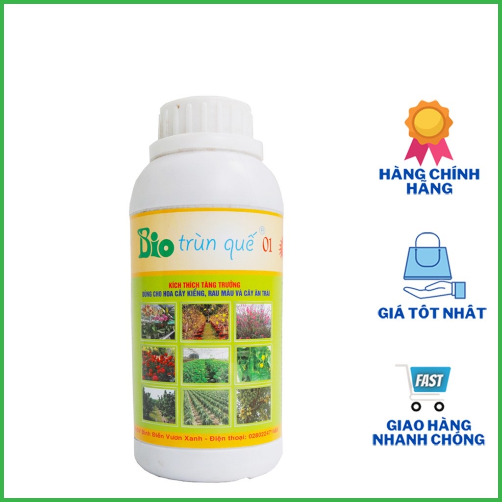 Phân bón hữu cơ sinh học Dịch trùn quế thủy phân - Phân trùn quế BIO 01 kích thích ra rễ và tốt lá (chai 500ml)