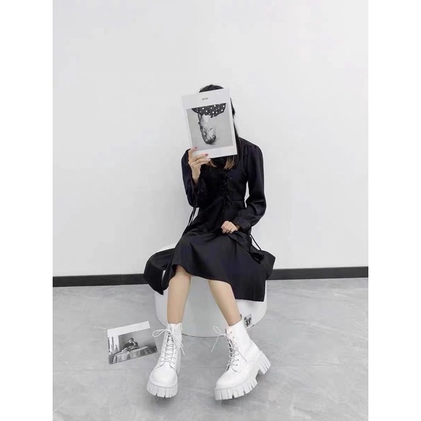 Bốt ulzzang B175 đế răng 5cm cưa cổ thấp