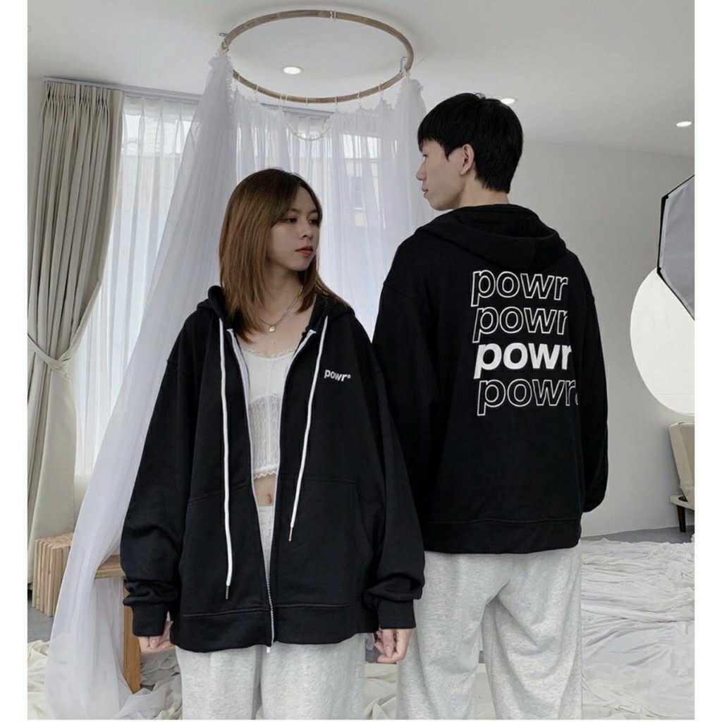 áo khoác hoodie power nam nữ phom rộng nhiều màu xinh xắn