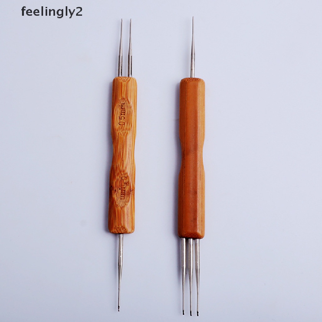 [feel] Kim Móc Len Dreadlock Hai Đầu Tay Cầm Bằng Tre Tạo Kiểu Dreadslock