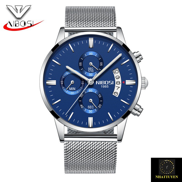 ĐỒNG HỒ NAM NIBOSI 2309L  DÂY THÉP LỤA, SANG TRỌNG - CHÍNH HÃNG