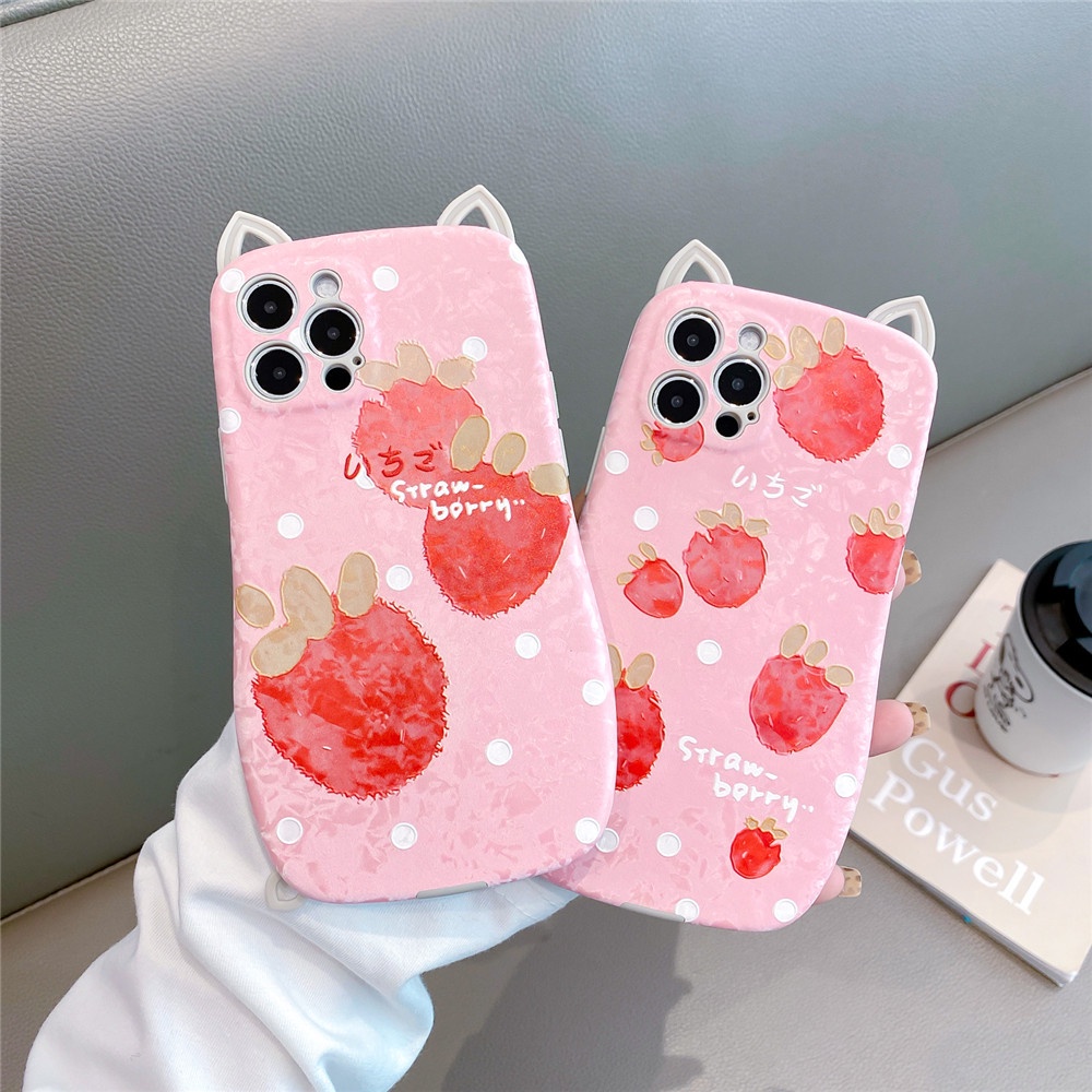 Ốp Điện Thoại TPU Mềm Hình Tai Mèo 3D Cho iPhone 11 12 13 14 Pro Max 12Pro 13Pro 14Pro 14Plus X XS Max XR 7 8 Plus