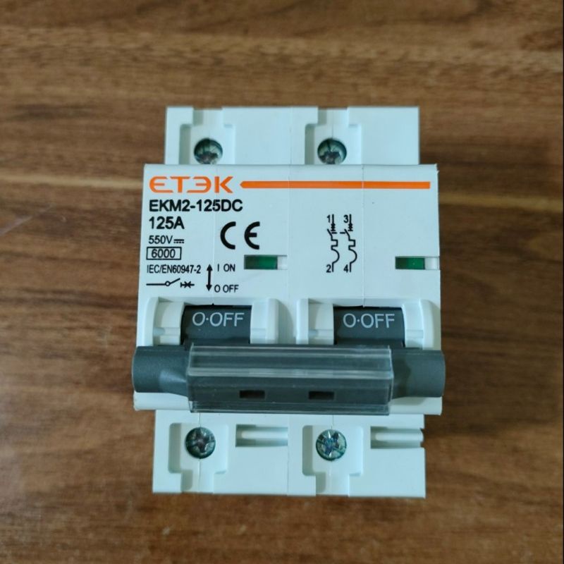 CB DC Etek 125A chuyên dùng đóng cắt ắc quy