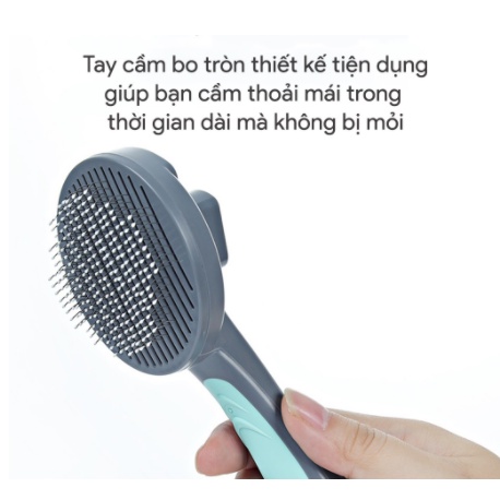 LƯỢC SỊN CHẢI LÔNG CHÓ MÈO CHÍNH HÃNG PAKEWAY T9 &lt;lấy lông thừa cực dễ&gt;