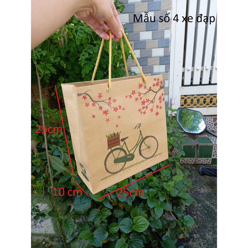 Túi giấy kraft môi trường đựng quà tặng