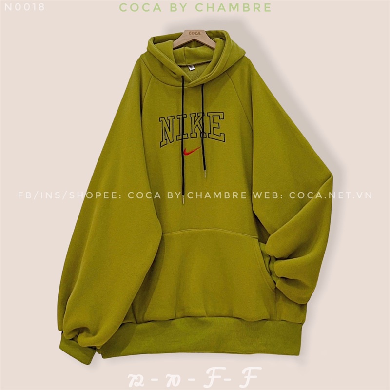 [N0018]🐮 Áo HOODIE nỉ bông dày tay bồng thêu N I K E form to rộng (Có sẵn/ảnh thật) | BigBuy360 - bigbuy360.vn