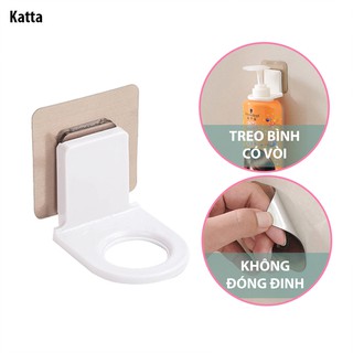 Móc dán tường treo bình rửa tay, sữa tắm, dầu gội có vòi xịt siêu dính - Katta - PK150