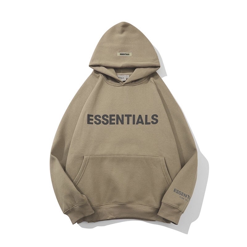 Áo hoodie Essentials Nỉ Nữ [ Freeship] 🌸 Jacket from rộng có mũ màu Trắng/ Ghi/ Be / Nâu Ullzang 🌸 | BigBuy360 - bigbuy360.vn
