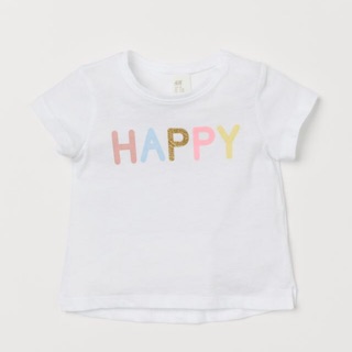 Áo HM Cotton Trắng Size (18M-2Y 2-3Y 3-4Y) HM JP