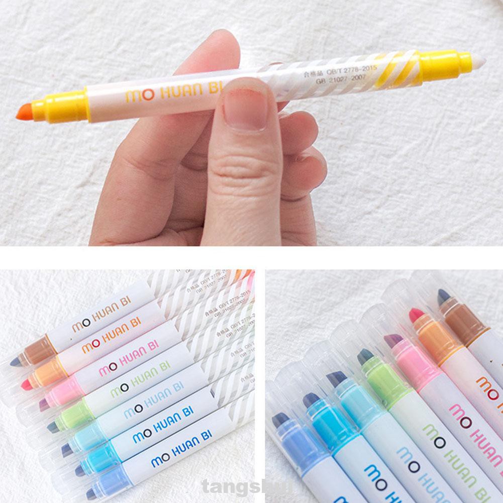 Set 12 bút dạ quang tô màu vẽ nhật ký tiện lợi cho trường học/văn phòng