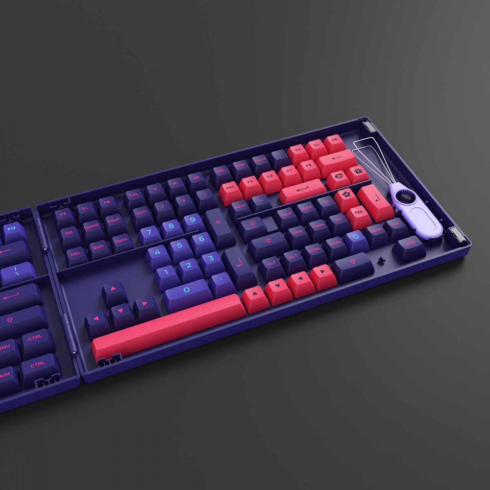 Bộ Keycap set AKKO NEON (PBT Double Shot/Cherry profile/157 nút)