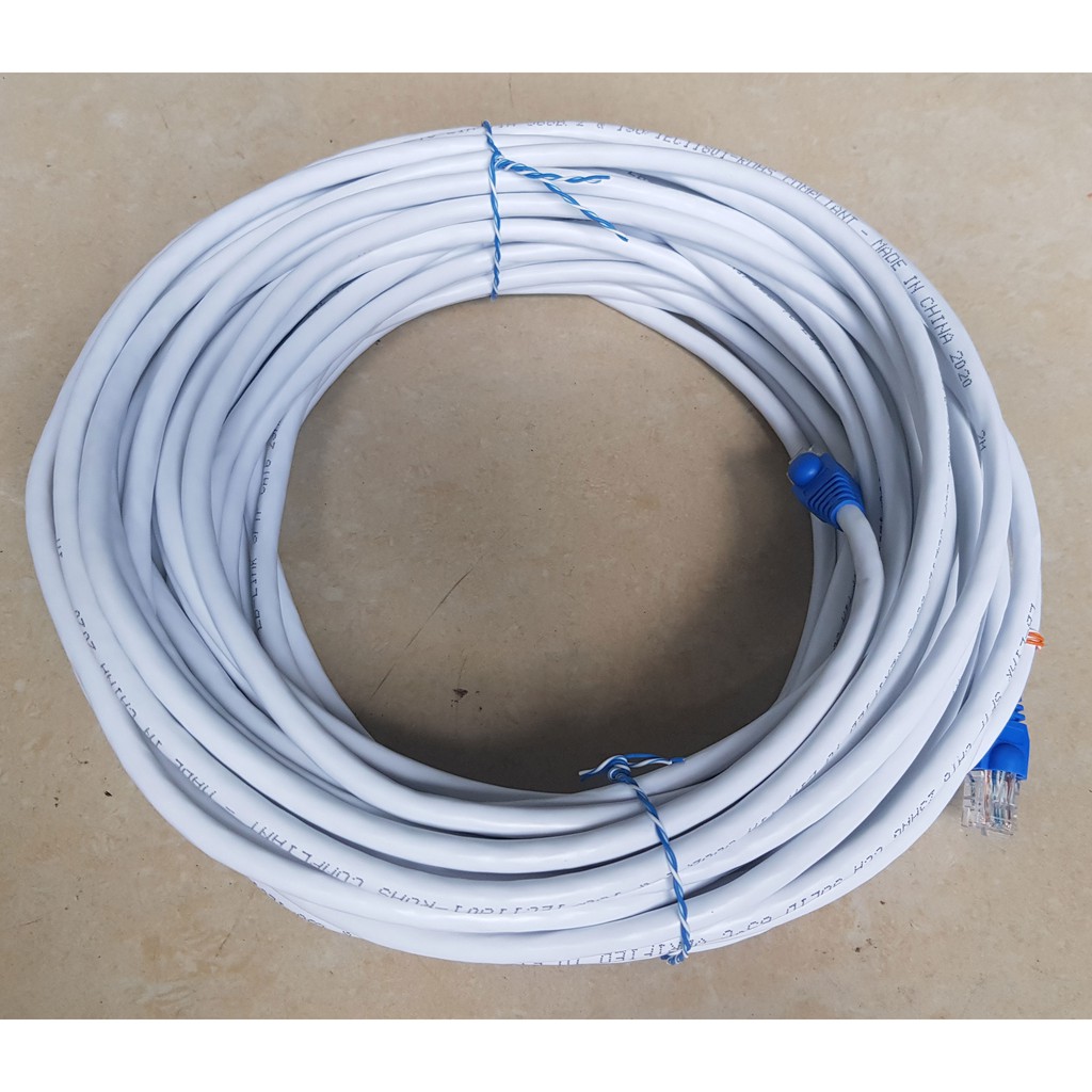 Cáp mạng  bấm sẵn 2 đầu dùng được ngoài trời Cat6 SFTP / UTP hiệu VP-Link / Golden Link dài 10m 20m 30m - Dây cáp mạng