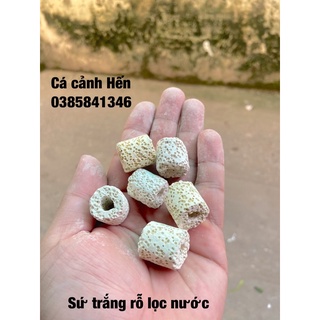 Sứ lọc trắng 100 gram : Vật liệu lọc nước cho hồ cá , hồ thuỷ sinh