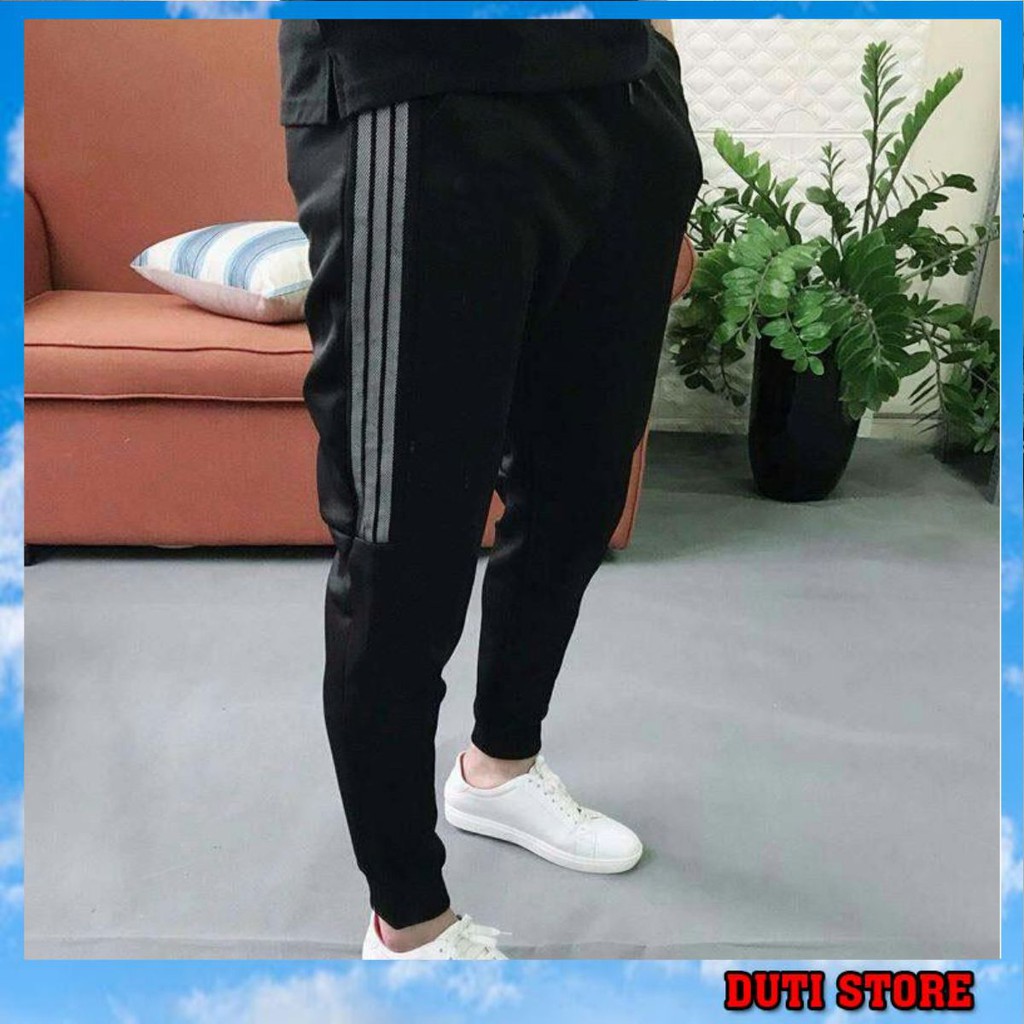Quần jogger nam ba sọc phối lưới ống bó 139