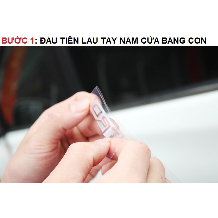 Bộ 4 Chữ Decal Logo Racing Development Wrc Dán Tay Nắm Cửa Xe Ô Tô