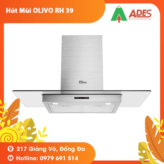 [Mã 154ELSALE2 giảm 7% đơn 300K] Hút Mùi OLIVO RH 39 bộ lọc than hoạt tính - Hàng chính hãng