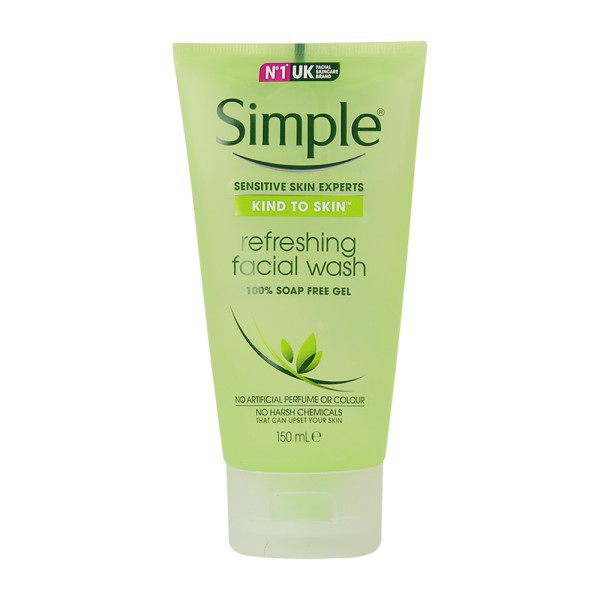 Sữa Rửa Mặt Simple Gel Kind To Skin Refreshing Facial Wash Gel 150ml dành cho mọi loại da