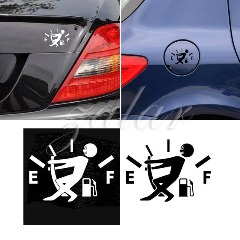 Sticker dán xe hơi họa tiết hình chú người đang dẫn nhiên liệu