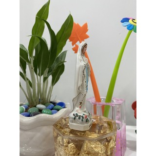 206. Đức Mẹ lộ đức 9cm gốm sứ