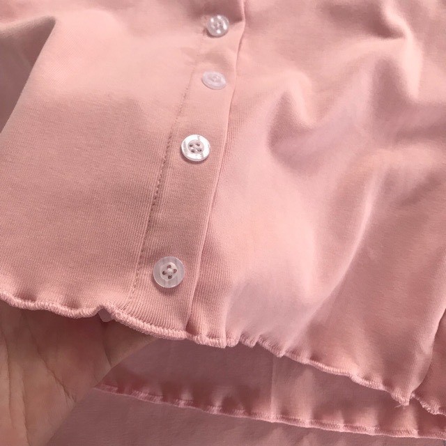 &lt;HOT&gt; Áo Thun Croptop Cúc Dọc Bo Viền Tay Ngắn 4 Màu - 708