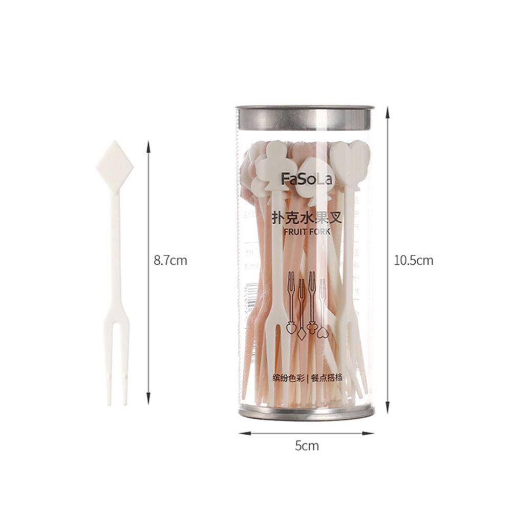 Bộ 20 / 36 Nĩa Ăn Trái Cây Họa Tiết Hoạt Hình Có Thể Tái Sử Dụng Tiện Lợi Yan1